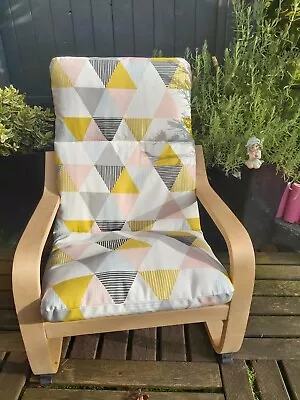 Ikea Poang Kids Chair Cover Slipcover Replacement Cover Cushion Washable • £22