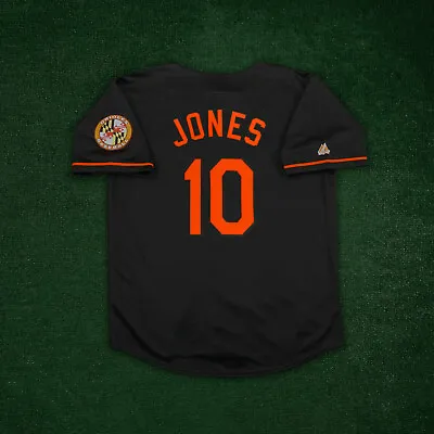 Adam Jones Baltimore Orioles Men's Alternate Black Jersey W/ Team Patch • $129.99