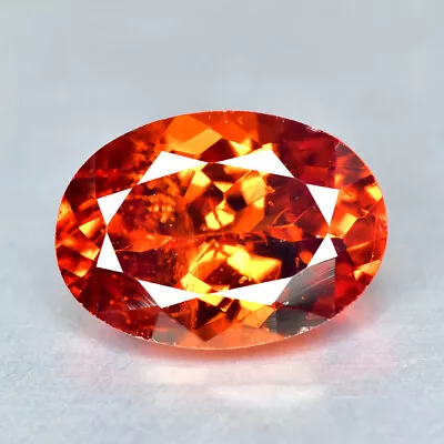 3.37ct Oval Earth Mine Gemstone Unheated Mandarin Orange Spessartite Garnet • $117.99