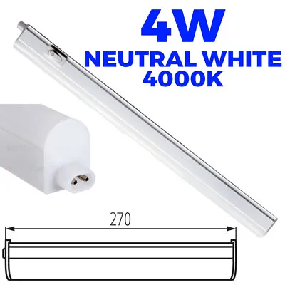 Under Self Cabinet Light 4W LED Link Cupboard Counter Strip Kitchen Decor Mains • £10.89