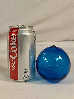 BLENKO Blue FLOATING GLASS BALL ~ 3.5  Size ~ HAND MADE IN WV!! • $33.15