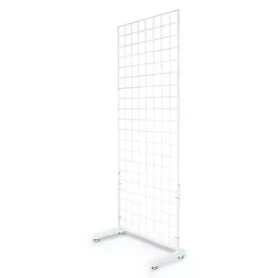 Grid Panel 1-way Display Stand 5 Ft White For Shops & Markets  (e3j12w/5) • £58.44