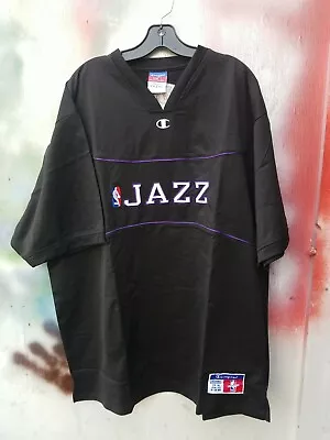 RARE Vintage NBA UTAH JAZZ Warm Up CHAMPION Jersey Shooting Shirt Sewn XL VTG 90 • $80