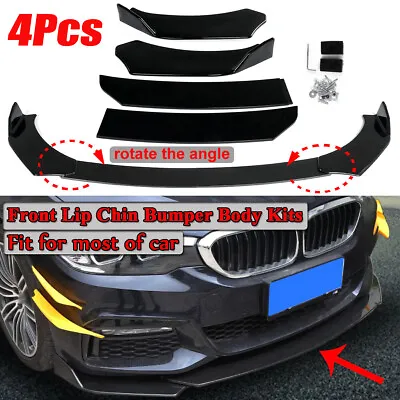 $33.72 • Buy Universal Car Front Bumper Lip Body Kit Spoiler For BMW