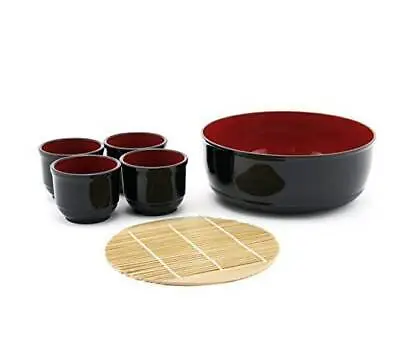$29.99 • Buy Japanese Zaru Soba Cold Noodles Bowl 4 Cups W/ Bamboo Drain Tray Japan Made
