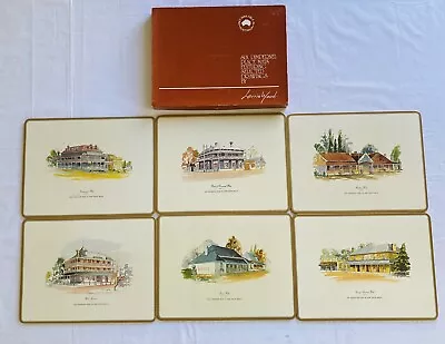 AUSTRALIAN PUBS Vintage Boxed Pimpernel Corked Table Place Mats Set Laurie Wood • $49.94