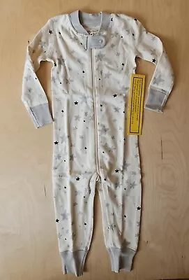 NWT HANNA ANDERSSON MOON AND BACK LIGHT GRAY STARS  SLEEPER PAJAMAS 80 18-24m • $22.99