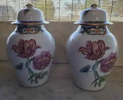 Pair Of Mottahedeh Ginger Jar Mildred R. Mottahedeh Merian Collection Signed • $699