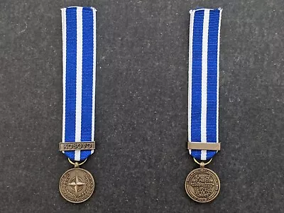 NATO Kosovo Miniature Medal With Ribbon • £4.99