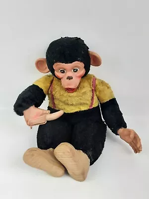 Vintage Mr. Bim Zip Zippy Plush Monkey With Rubber Face Hands Shoes 19'' • $44.99
