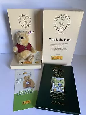 Steiff 75th Anniversary Winnie The Pooh Mohair 2001 Bear Disney Signed Roosevelt • $300