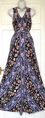 £39.99 • Buy Monsoon Gorgeous Floral Print Floor Length Maxi Jersey Party Dress Size  12