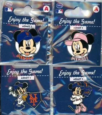 Mets Disney Pin Choice New York 2013 2014 Minnie Mouse Mickey Mouse NiP • $8.99