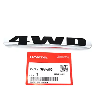 $27.27 • Buy Genuine OEM Honda 75719-S9V-A00 Rear  4WD  Emblem Nameplate Badge 2006-08 Pilot