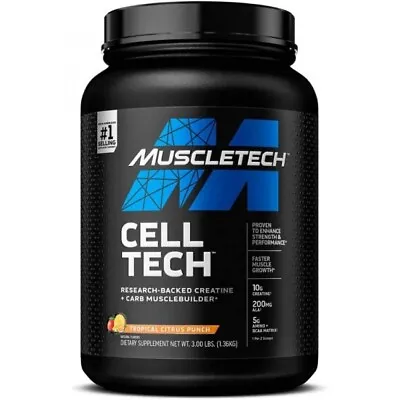 MuscleTech Cell Tech 3lb - Muscle Growth Strength And Performance • $34.95