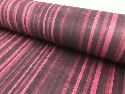 Velvet Fabric Upholstery Material Stripe Print 140 Cms Wide • £24