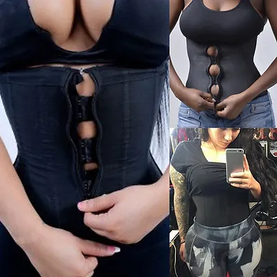 Corset Body Shaper Latex Rubber Waist Trainer Underbust Zipper Slimming Cincher • $28.79