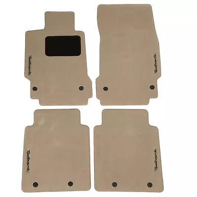 GENUINE MASERATI Quattroporte Embossed 4 Pc Beige Carpet Floor Mat Set 2018208 • $154.60