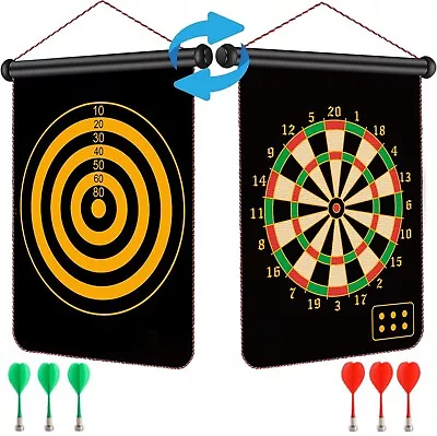 Magnetic Dart Board Dartboard Set Sports Game Toy Gifts For Kids 6 Darts • $9.99