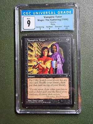 Vampiric Tutor Visions CGC 9 MTG Magic The Gathering • $64.68