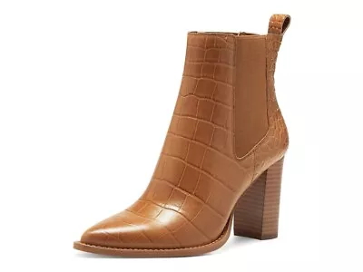 Vince Camuto Ellea Tawny Birch Pull On Pointed Toe Block Heeled Fashion Boots • $39.95