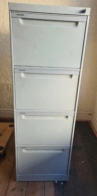 4 Drawer Metal Filing Cabinet Brownbuilt Lockable With KEY • $50