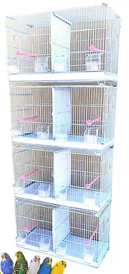 4-Stack Breeding Bird Canary Finches Cages Side Nest Doors With Center Dividers  • $119.53