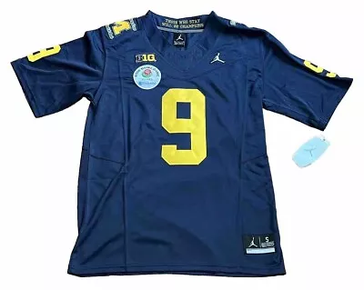 Michigan Wolverines 2024 Rose Bowl Jersey JJ McCarthy (Large) Diamond & Patch • $89