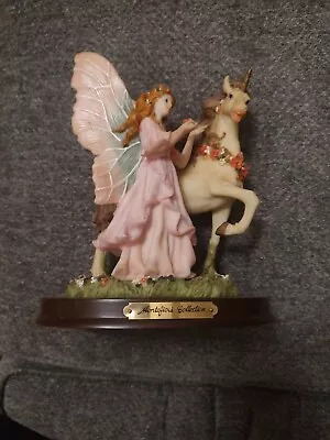 MONTEFIORI COLLECTION ITALY  FIGURINE Angel W/Unicorn  • $62.59