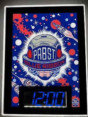 Pabst Beer Robotic Space LED Clock Light! Fast Free Shipping!! • $150