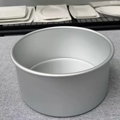 4/6/8 Inches Anodized Aluminum Round Deep Cake Baking Tin Mold Cake Pan With Fi • $12.25