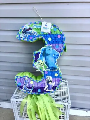 Monster Ink Piñata Number Three Piñata Birthday Party • $47