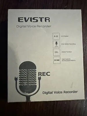 EVISTR 16GB Digital Voice Recorder Voice Activated Recorder With Playback - NEW • $17.88