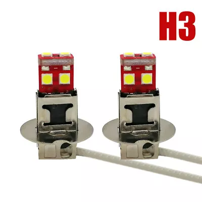 2PCS H3 6SMD 3030 Car Front Fog Light Auto H1 Led Lamp Driving Day Running Bulbs • $4.33