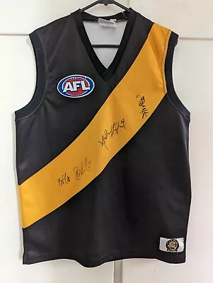$90 • Buy Richmond Tigers AFL Guernsey Size Large L Signed By 8 Players 2005 Jumper Jersey