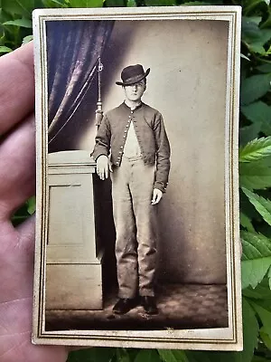 RARE CDV *PENNSYLVANIA* Civil War Soldier IDed By  Gem Gallery 335 Market St.  • $78