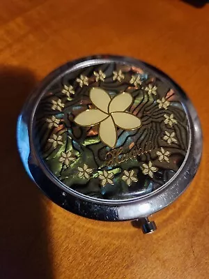 Mother Of Pearl Compact Mirror-Hawaii Souvenir  • $5