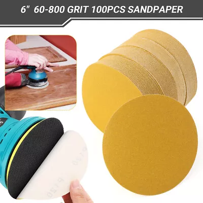 6 Inch PSA Sanding Disc Sandpaper 100 Roll 40-800 Grit Sand Paper • $21.90