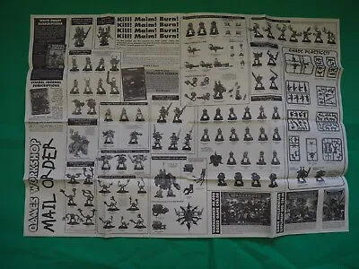 Games Workshop 1995 Mail Order Poster. Yellow 1162 • £11.20