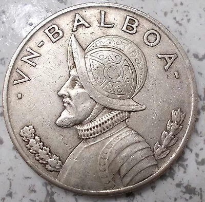 1934 Panama Vn-balboa Silver Coin! Xf Condition! Only 225000 Minted! • $69.99