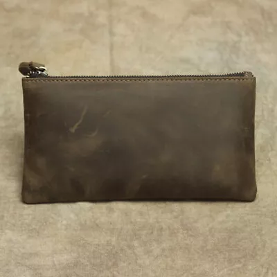 Leather Cash Long Wallet Envelope Zipper Pouch - Money Holder For Men &Women #F • $12.89