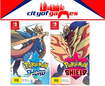 Pokemon Shield & Pokemon Sword Nintendo Switch Game Bundle Brand New In Stock • $144.95