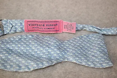 VINEYARD VINES Handmade In USA Silk WHALE Design Bowtie Bow Tie • $15