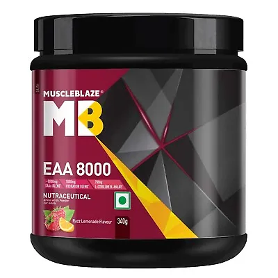 MuscleBlaze 8000mg EAAs Blend Nutraceutical Amino Acid Powder 340gm 25 Servings • $45.85