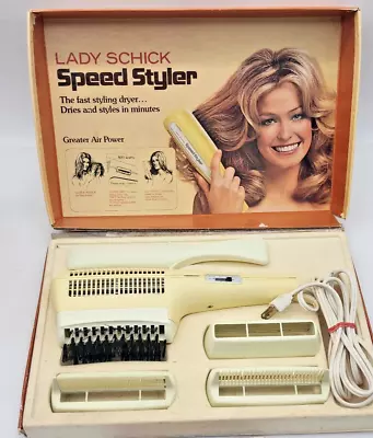 Vintage Farrah Fawcett Lady Schick Speed Styler Hair Dryer Model 352 SEE DESCR • $24