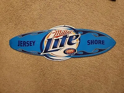 2003 Miller Lite Beer Surf Board Tin Sign - Jersey Shore - Beach Party!  Rare • $38.95