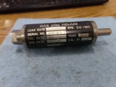 Varian Calibrated Leak Detector.  Gas: Helium.  Rate: 1.6x10-7.  Temp:  24.5°C • $149.99