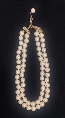 CHANEL Vintage 90's Necklace Authentic Double Strand Of Pearls AS-IS • $125