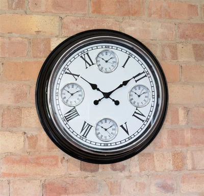 £120.44 • Buy World Multi Clock With Glossy Black Surround