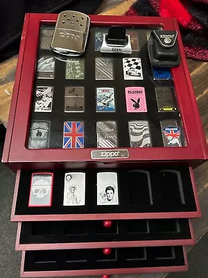 Zippo Lighter Collection With Box Includes 23 Lighterszippo Hand Warmer Etc • £350